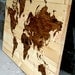 Rustic Wood World Map Wall Art 21" x 31"