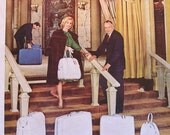 1965 Vogue Magazine Color Print Ad American Tourister Shirley Jones