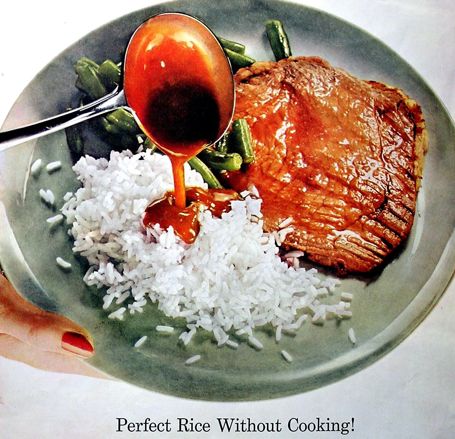 1955 Ladies Home Journal Vintage Magazine Ad Minute Rice Food Cooking Photograph