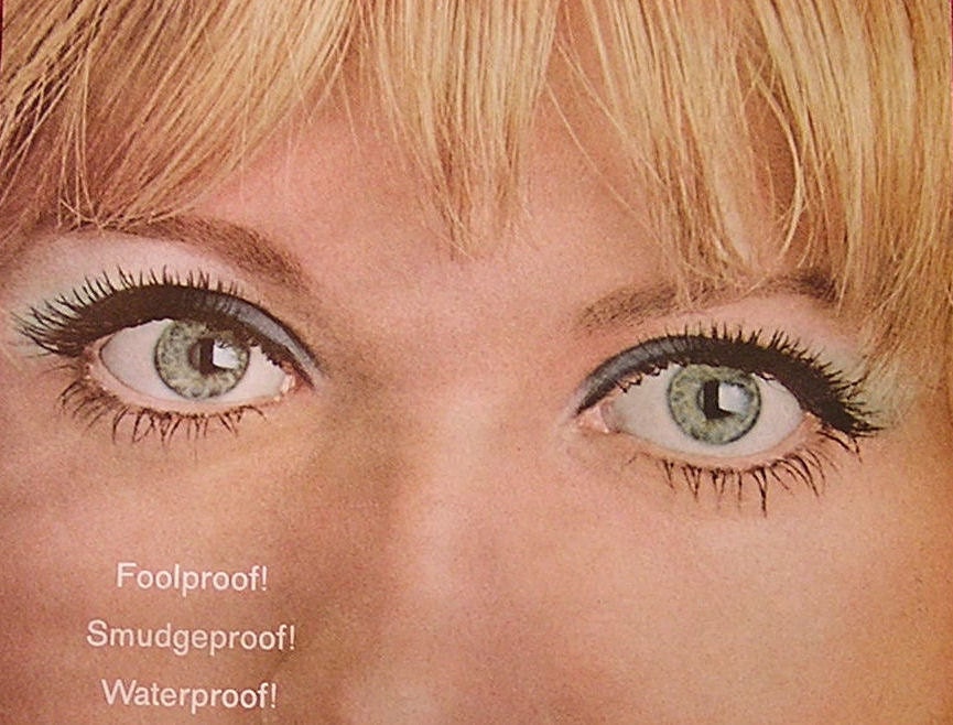 Vintage Print Ad Helena Rubenstein Cosmetics Eye Makeup 60s Glamour Magazine 1966