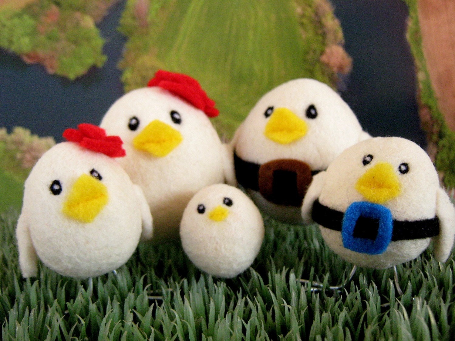 Custom Family Birds  - Wool felted birds