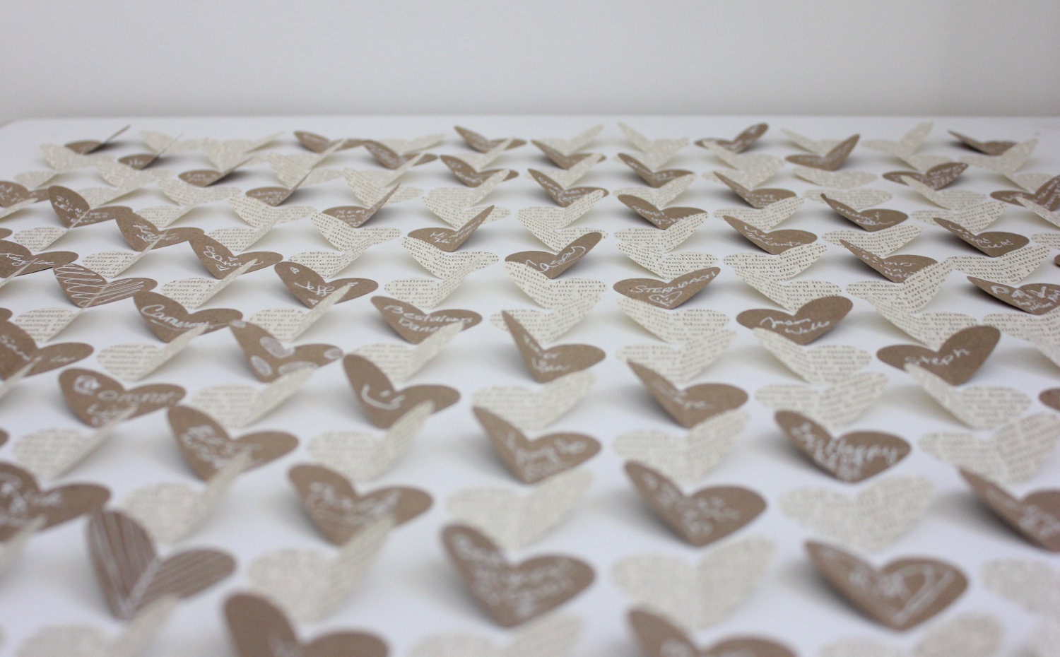 Wedding Guest book alternative - 3D Heart rustic Guest Book Alternative - baby shower, baptism, birthday guest book SIZE Medium