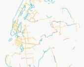 The Beauteous Bike Lanes of New York City (Print)