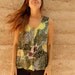 90s NEW age tie DYE abstract HAWAIIAN print slouchy boxy tank top