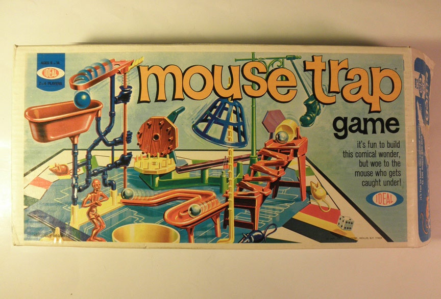 Vintage Mouse Trap Game in Box 1975 by Ideal Ages 6 to 14 2-4 Players