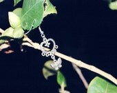 You gave my heart wings - silver plated butterfly and heart earrings by benitablue