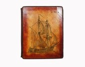 iPad 2,3,4 Leather Cover - Sail Boat
