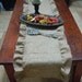 Ruffled Burlap Table Runner, Ready to Ship and On SALE