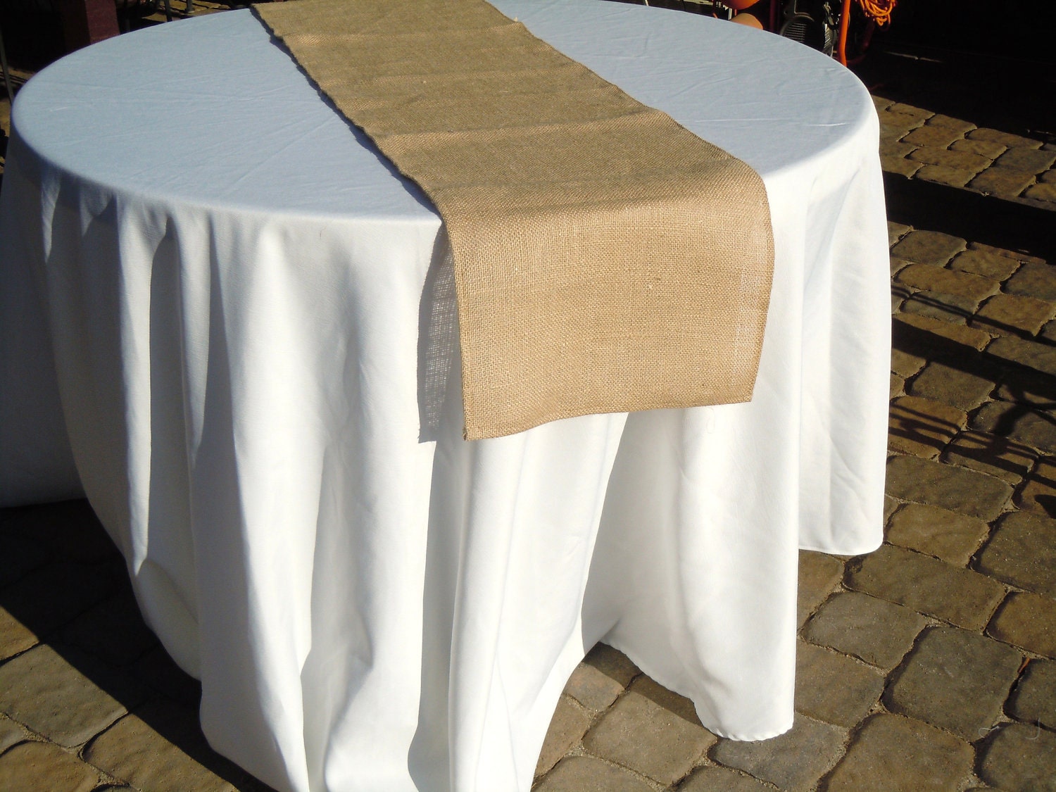 Burlap Table Runner Tan Burlap Use for Wedding by LolaRoseDesigns