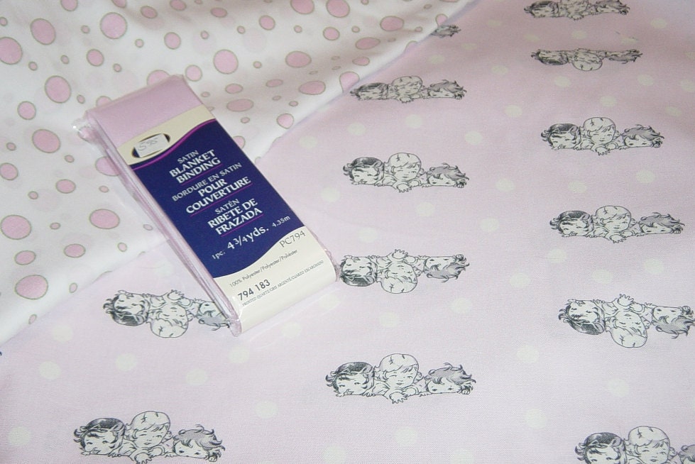 Paris Bebe Fabric Baby Quilt Kit Top Backing Batting Binding  Cowboy Little Girl Fabric Your Choice  Lot Craft Supplies YacketUSA
