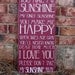 You Are My Sunshine - Subway Sign - Hand Painted and Distressed - 11"x24"