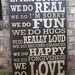 In This House Subway Sign 2'x3' - Hand Painted and Distressed