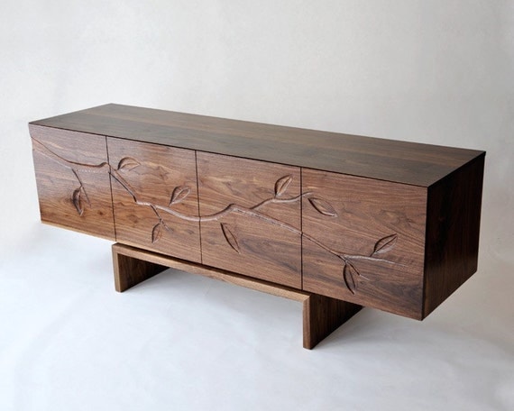 Modern Walnut Console - 'Branch'