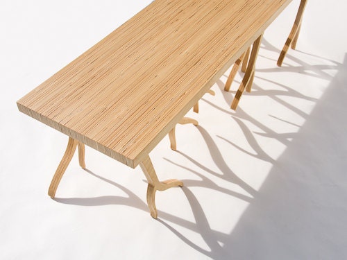 Modern Wood Bench - 'ROOTSY' series, contemporary design, nature inspired