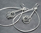 Hoop Silver Twist Earrings