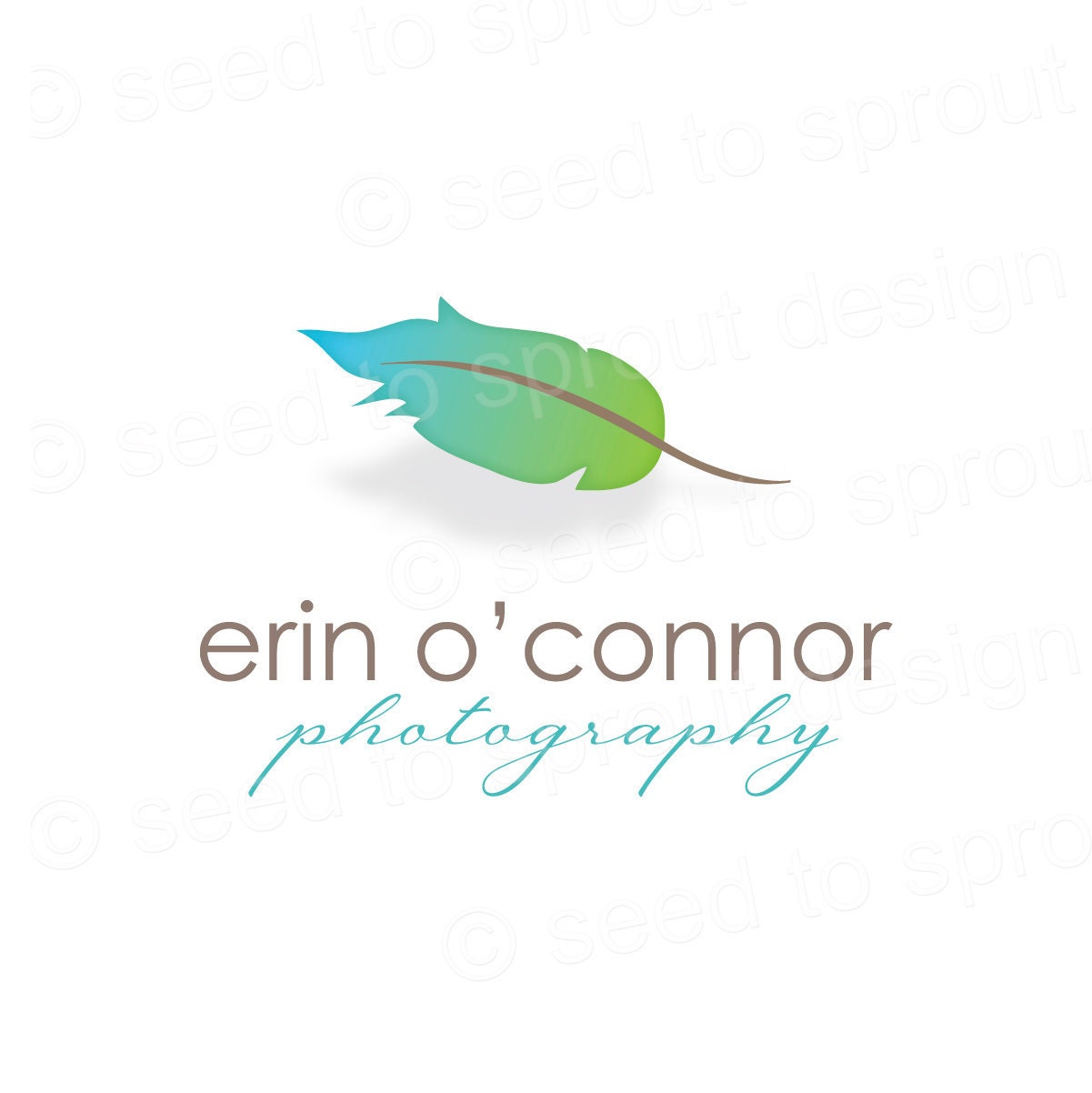Logo Design Pre-made Feather  SOLD ONLY ONCE