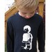 Hand stenciled Lego Minifig shirts for boys