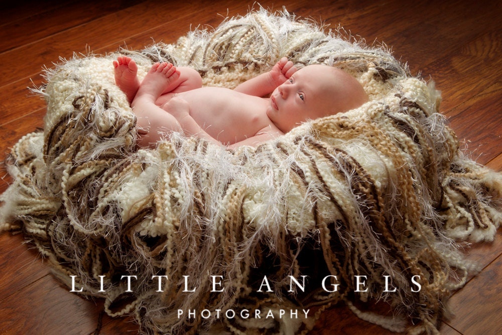Fringed Baby Blanket Crochet Pattern -- Includes conversion to baby hammock photography prop (553)
