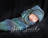 Elf Hat and Cocoon Crochet Patterns -- Photography Prop (502)