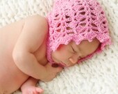 Elegant Spring Bonnet Baby Hat Crochet Pattern (352)