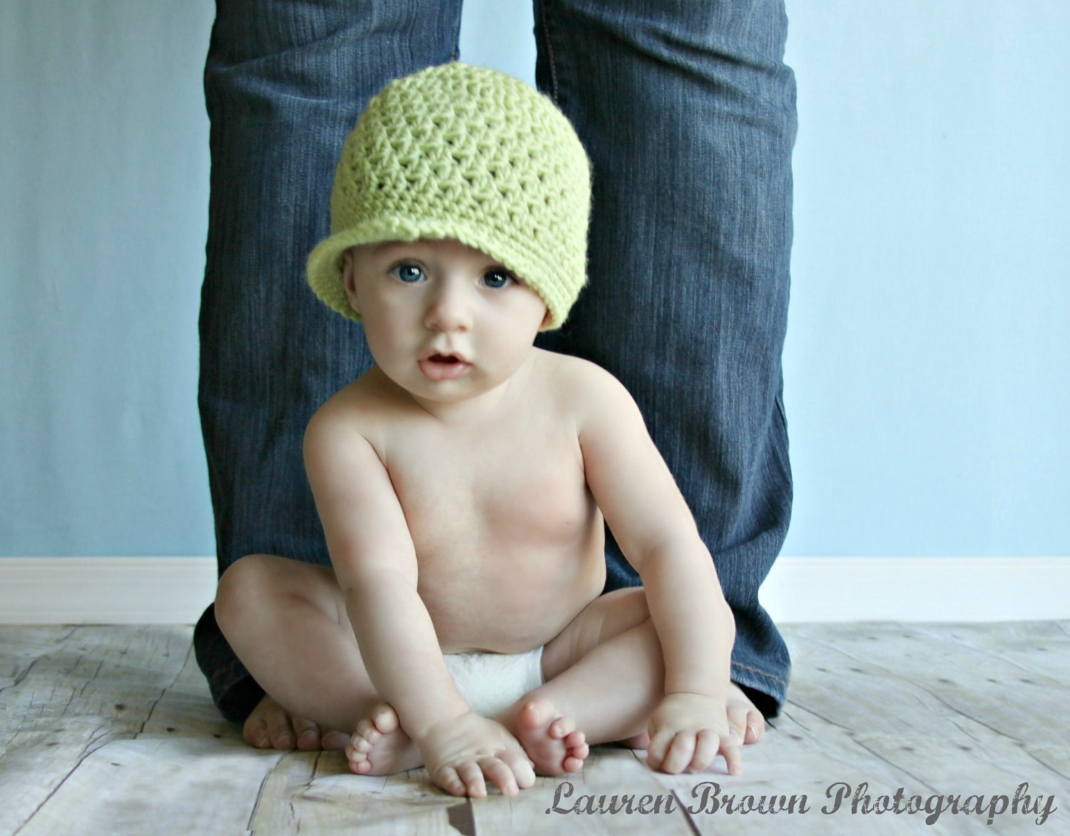 Basic Baby Newsboy Hat Crochet Pattern (447)
