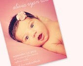 Sweet Baby Girl Birth Announcement (set of 80)