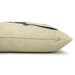 Turquoise throw pillow case - Black and teal birds in nature applique on natural beige canvas - 16x16 decorative pillow cover