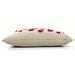 Growing hearts pillow cover - Red felt hearts applique on natural beige canvas accent pillow cover - 12x18 lumbar pillow cover