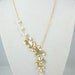 Freshwater Pearls And Gold Orchid Cascade Necklace Wedding, Bride, Bridesmaids Gift