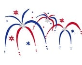 Fire Work  - Fourth of July  - machine embroidery fill stitch design digitized file - for hoop 4x4, 5x7 and 6x10