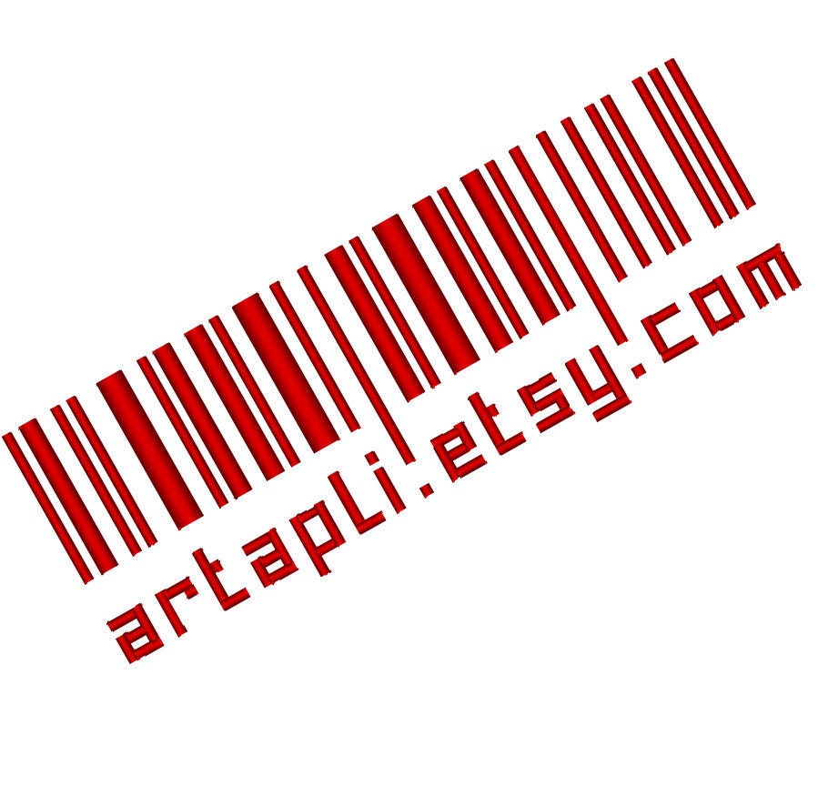 Bar code Font machine embroidery designs - caps, letters and numbers in 1, 1 1/2, 2, 2 1/2 and 3 inches