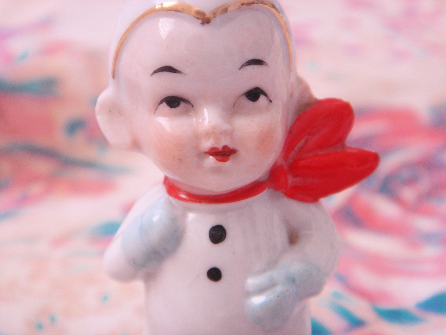 1930's Porcelain Figure-Snow Day Boy