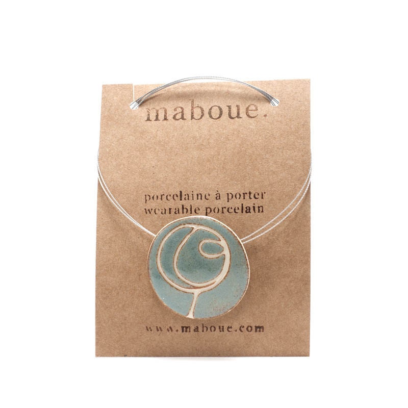 Growing On You in Sage - Porcelain necklace