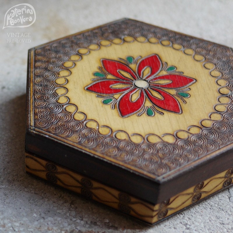 RESERVED Folk Christmas (Rustic Wood Box) for JohnToftBasketry