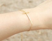 Sideways Cross Bracelet - S3268-1
