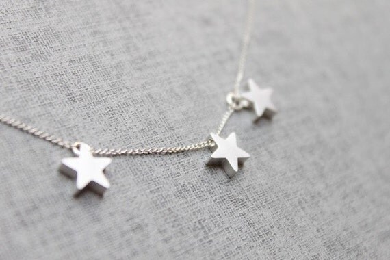 Simple Three STAR Necklace - S2075-1