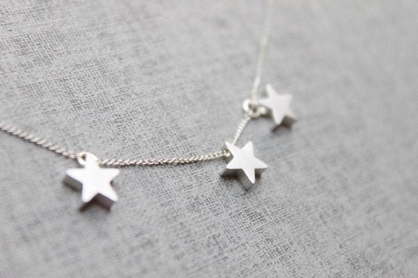 Simple Three STAR Necklace - S2075-1