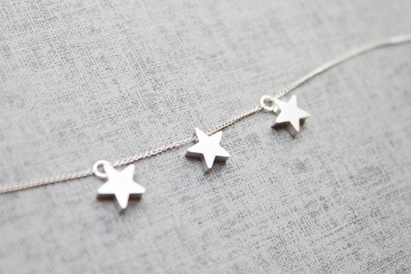 Simple Three STAR Necklace - S2075-1
