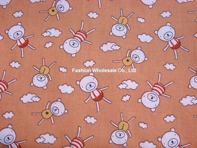 CLEARANCE - Japanese Cotton Fabric - Kawaii Bear and Cloud
