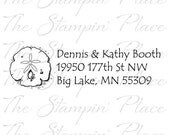 Custom Address Stamp - Sand Dollar Address - Preinked Style PR178