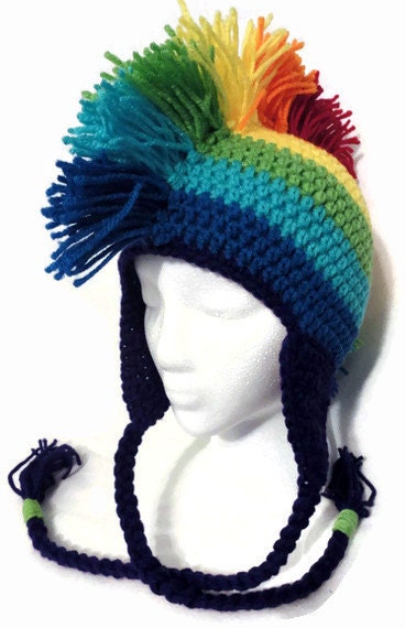 Rainbow Mohawk Hat