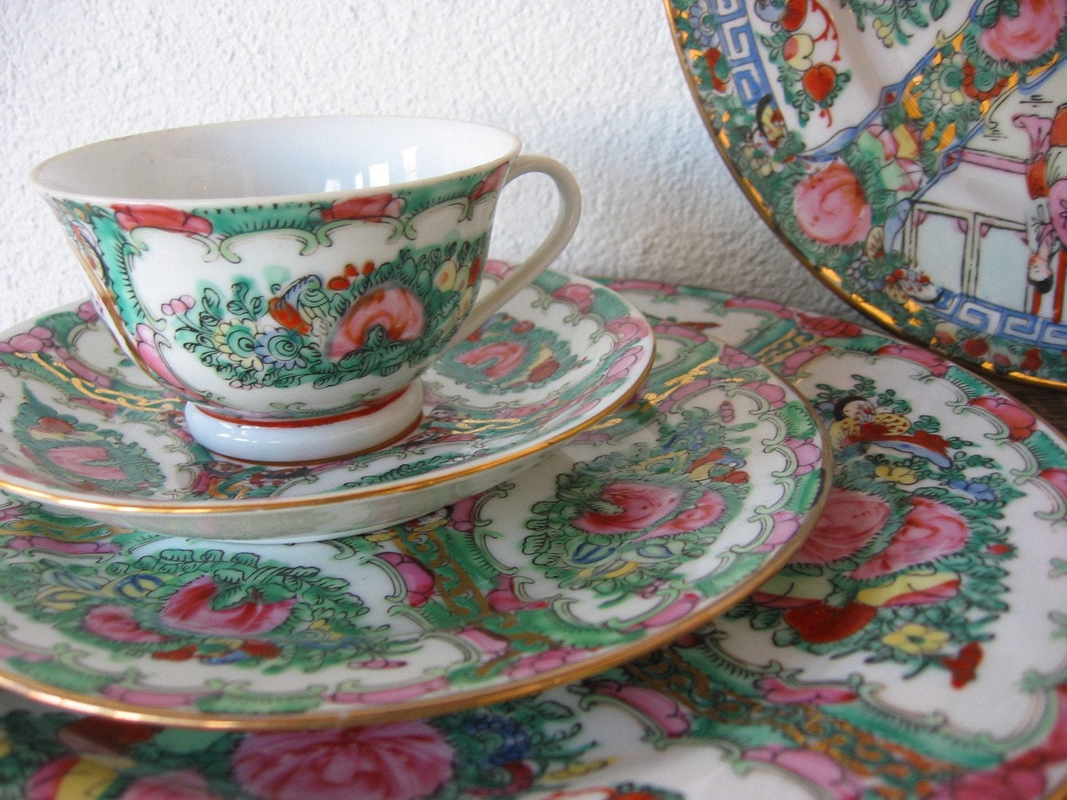 Vintage 8 person Dinnerware Set Japanese by AmyKristineVintage