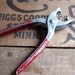 Vintage Leather Hole Punch with Red Handle