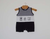 Vintage Romper Suit Playsuit  - Size 6 Months