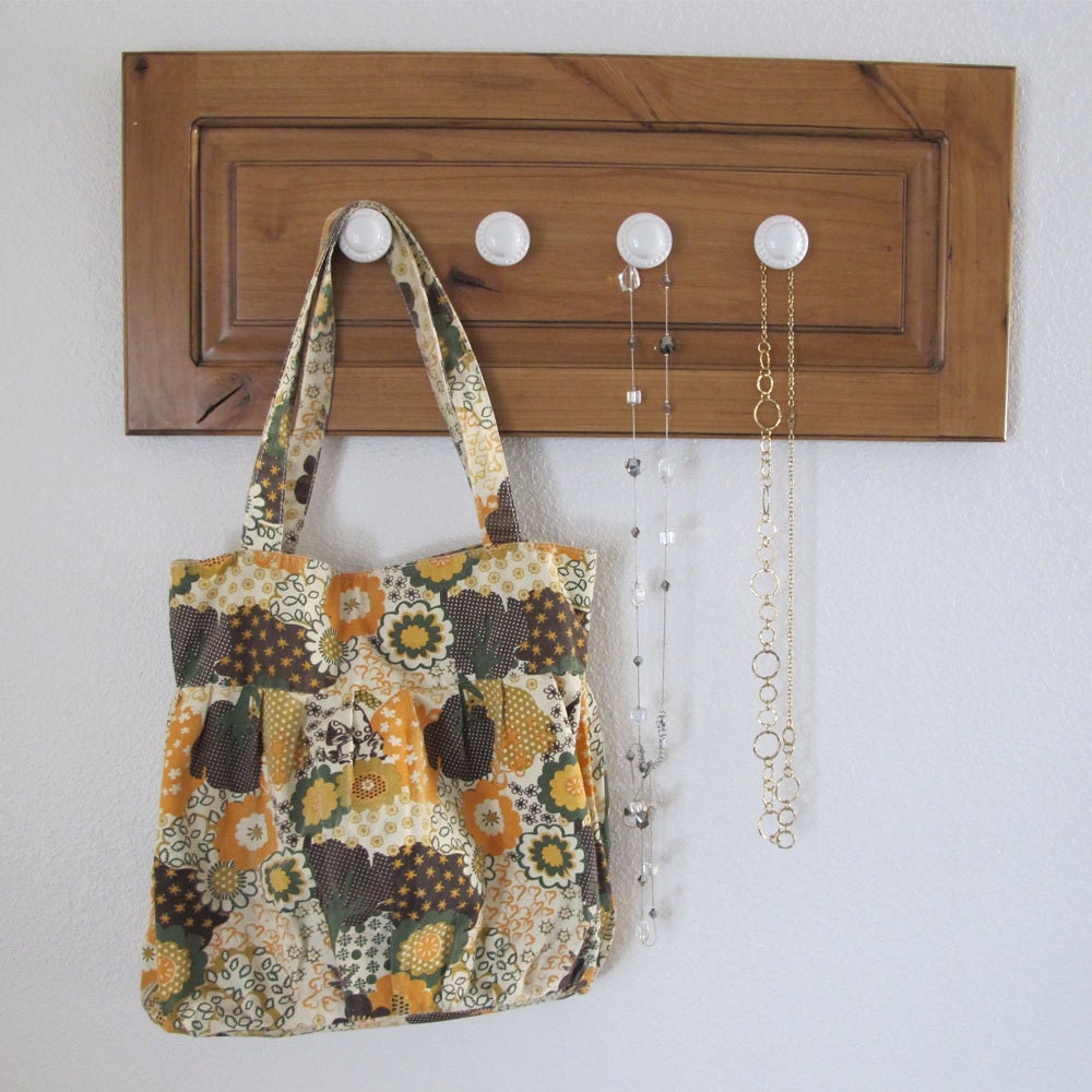 Coat rack, Jewelry holder, upcycled cabinet door - READY TO SHIP