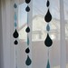 3 Strands of Gradient Blue Raindrop Streamers 3ft each