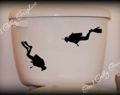 Toilet decal Scuba Divers