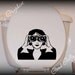 Toilet decal Spy girl with binoculars