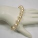 Vintage 1980s White Faux Pearl Bracelet Single Strand Glass