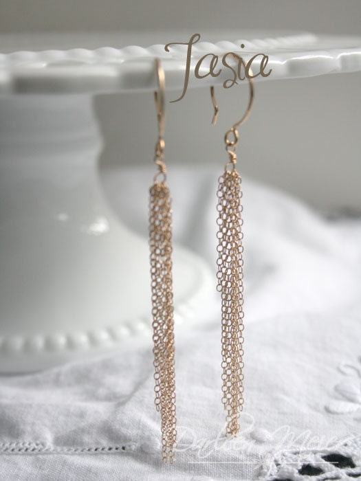 TASIA multi chain gold fill simple earrings